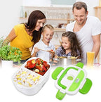 Portable Electric Heater Lunch Box & Food Warmer – 12V/24V/110V Multi-Power Heated Lunch Container for Work, Office & Travel