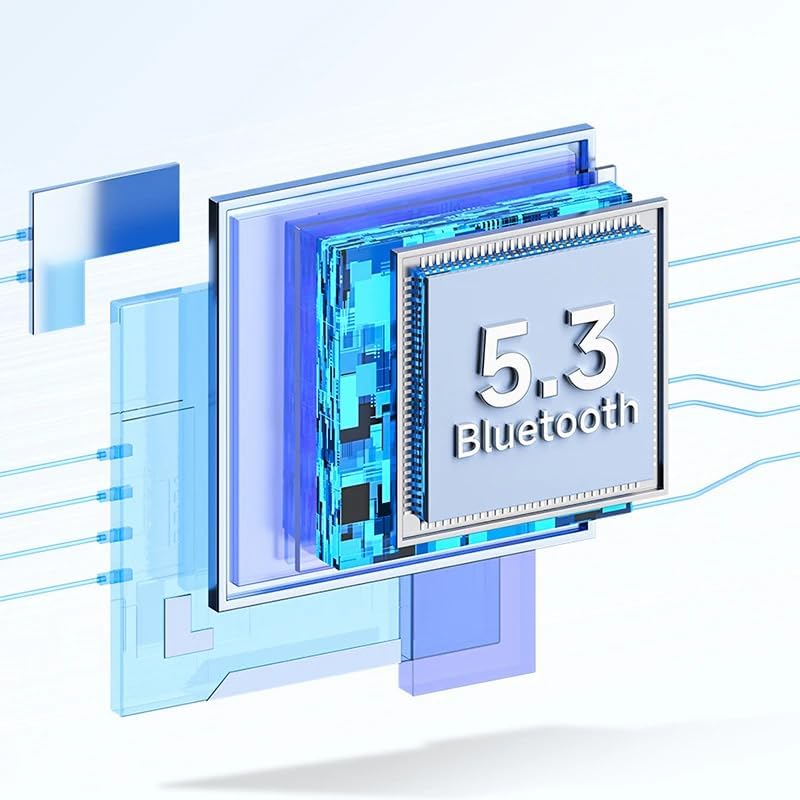 Awei T68 ENC Wireless Earphone Noise Cancelling Bluetooth 5.3 Headphone 4 Mic ENC HD Call TWS Earbuds Deep Bass Earphones (Black)