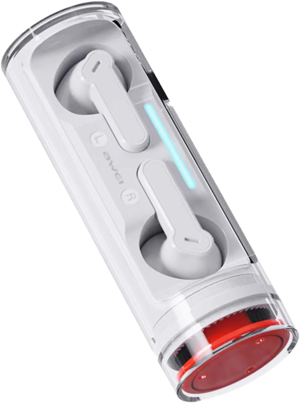 Awei T77 ENC Wireless Bluetooth 5.3 Earphone Noise Cancelling Bluetooth Headphones with 4 Microphones Rotating Charging Case (Black) Main image