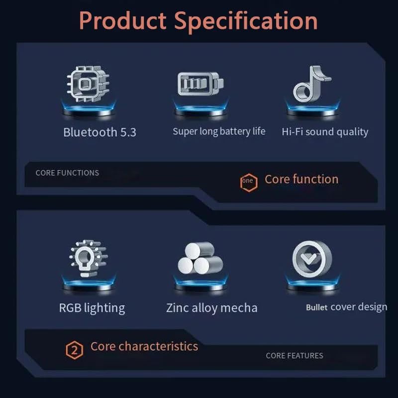 awei Original T63 Gamer Earphones | Bluetooth 5.3 Headphones | Wireless Headset Waterproof | TWS Call Dual Mode Gaming Headset With Mic | Long Battery Life (Black)