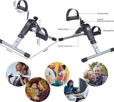 Mini Portable Pedal Exercise Bike – Adjustable Under-Desk Trainer