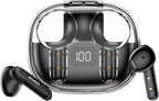 Awei T86 ENC Noise Canceling Earphones Wireless Bluetooth Earbuds HiFi Stereo Headphones with Digital Display Charging Case (Black)