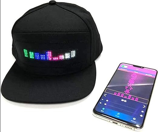 Bluetooth LED Cap with App-Controlled Display – Programmable Hat
