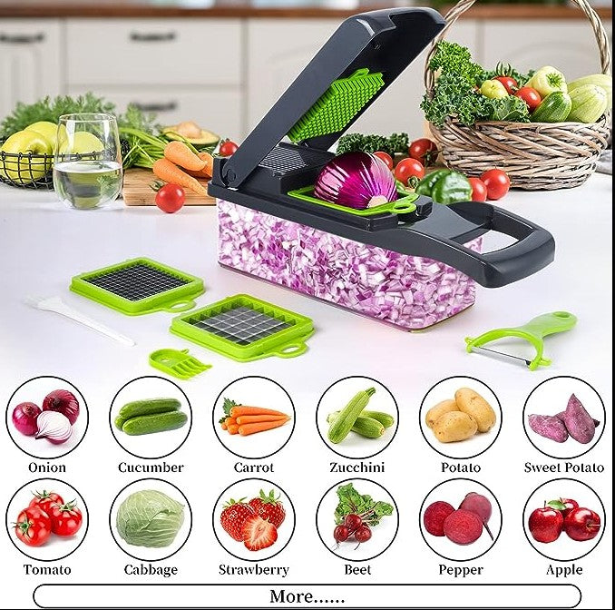 Vegetable Cutter, Chopper & Slicer – Multi-Function Kitchen Prep Tool with Interchangeable Blades Secondary image