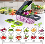 Vegetable Cutter, Chopper & Slicer – Multi-Function Kitchen Prep Tool with Interchangeable Blades