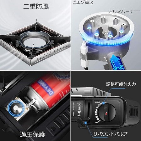 Portable Butane Gas Stove with Piezo Ignition – Compact Camping Burner Secondary image